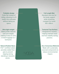 The Yoga Collective Travel Yoga Mat 1.5mm Foldable Made With FSC™ Certified Rubber